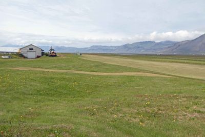 Stadarsveit Golf Course in Iceland has tractor and barn hazards along the fairway