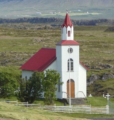 There has been a church at Mt. Helgafell since the adoption of Christianity in Iceland in the year 1000