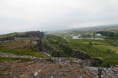 Thingviller sits in a rift valley caused by the separation of  North American and Eurasian tectonic plates
