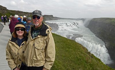Susan & Bill at at Gullfoss (Golden Falls) in southwest Iceland