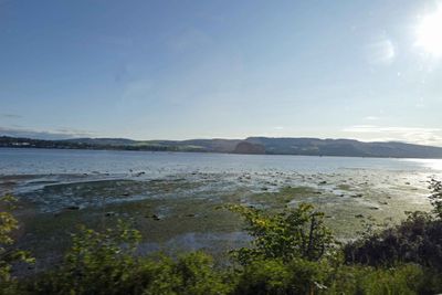 The River Clyde in Scotland rises and falls with the tide