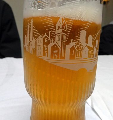 Fancy beer glass in Inverary Inn