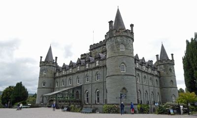 Inverary Castle in Scotland was completed in the mid-1700's to replace a 15th century castle