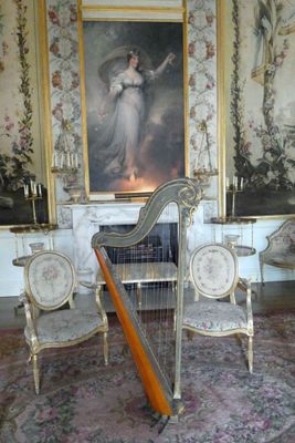Antique Harp in Tapestry Drawing Room in Inverary Castle
