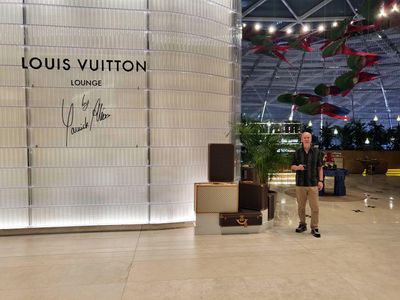 Louis Vuitton lounge inside Al Mourjan Business Lounge at Hamad International Airport