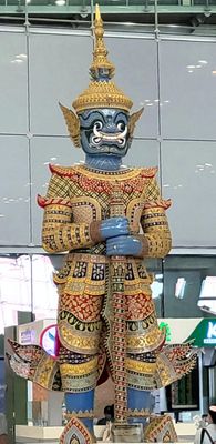 Statue of Tosankath (Demon god of Thailand) in the Bangkok International Airport