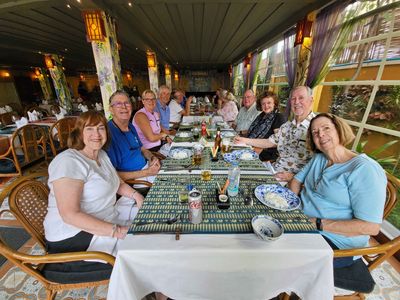 Lunch in Cambodia with Susan & Kevin, Patti & George, Christy & Fred