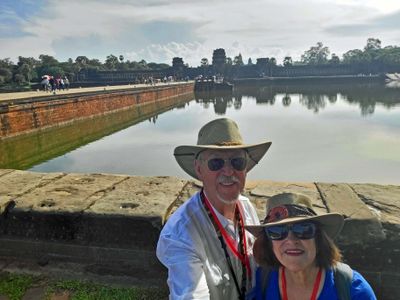 The moat around Angkor Wat was envisioned as an earthly model of the ocean that surrounds the world