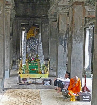 Angkor Wat houses Ta Reach (one of the most sacred and divined figures in Cambodia)