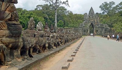 South Bridge and Gate to Angkor Thom (the last capital city of the Khmer Empire)
