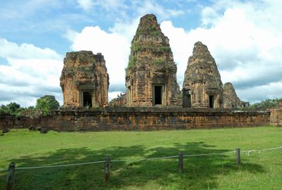 Driving past Pre Rup Temple (built in 961-962) in Cambodia
