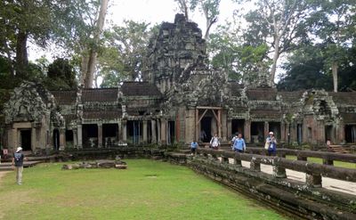 The second moat at Ta Prohm is now covered with grass