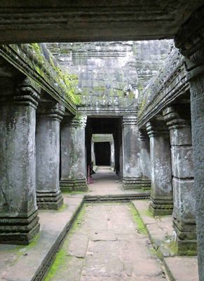 Interior passageway in Ta Prohm Temple
