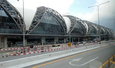 Bangkok International Airport is one of the largest in Southeast Asia covering 8,000 acres