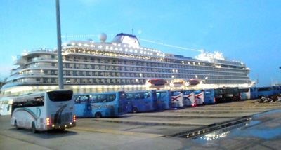 Leaving Laem Chabang Thailand Terminal at 6 AM for all-day shore tour in Bangkok, Thailand