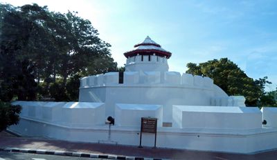 18th Century Fort Mahakan is one of two surviving citadels that defended the old walled city of Bangkok