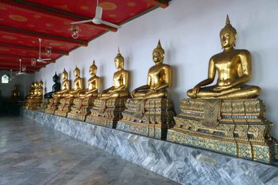 There are over 1,000 Buddha images at Wat Pho in Bangkok, Thailand