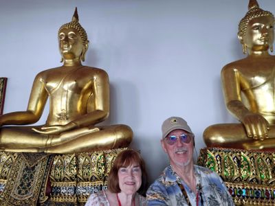 Susan & Bill at Wat Pho in Bangkok