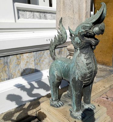 Lion figure at Wat Pho in Bangkok
