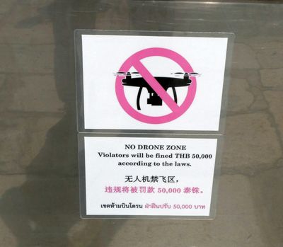 The Royal Grand Palace area in Bangkok is a 'No Drone Zone'