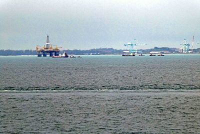Offshore oil platform in the Singapore Strait