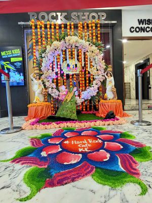 Hard Rock Cafe decorations for the festival of Deepavali in Malaysia