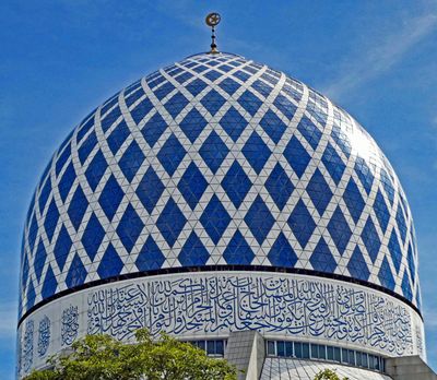 The dome of the Blue Mosque is one of the largest religious dome in the world