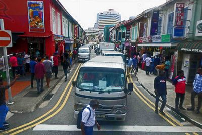 Traffic in Little India in Singapore