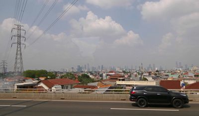 Hazy Jakarta, Indonesia Skyline