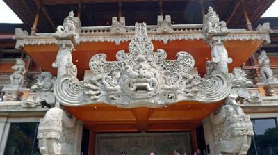 Bali-style decorations at the Museum Indonesia
