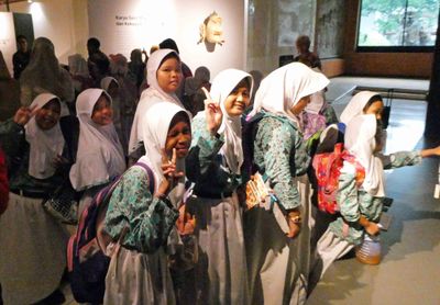 School girls at Museum Indonesia