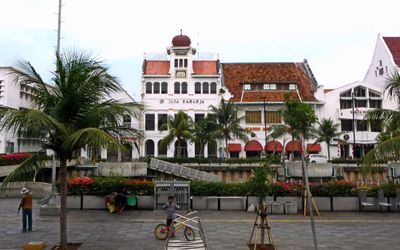 Dutch-inspired architecture from the time when Jakarta was the capital of the Dutch East Indies