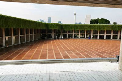 Viewing the Indonesian National Monument from Istiqlal Mosque