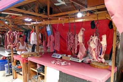 Meat for sale in Jakartas Chinatown Market