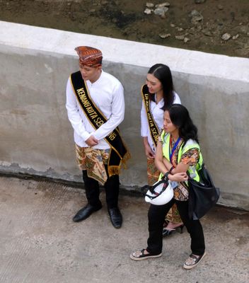 Waiting to welcome us to the port of Sanjung Emas Semarang, Indonesia