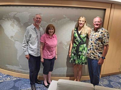 Bill, Susan, Suzie, & Chuck in Explorers Lounge on Viking Orion