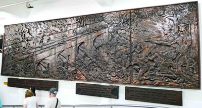 Relief depicting the 10 November 1945 Battle of Surabaya