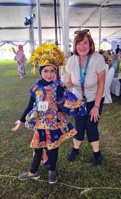Susan with one of the participants in Indonesian Exhibition