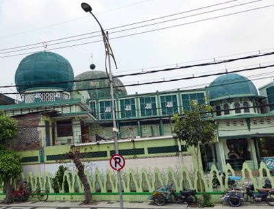 Adzan Merdu Mosque is one of the oldest in Surabaya, Indonesia