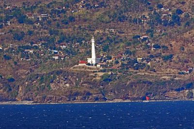 Gili Selang Lighthouse on northeast Bali marking the entrance to the Lombok Strait