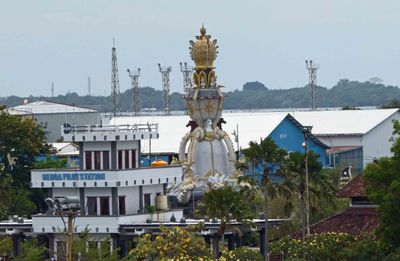 View of statue at the Port of Benoa, Bali, Indonesia