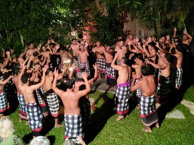 Attending a performance of the Balinese Kecak, a ritual dance that tells the Hindu Ramayana epic tale