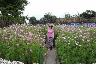 Susan blends into this garden in Ulun Danu Beratan
