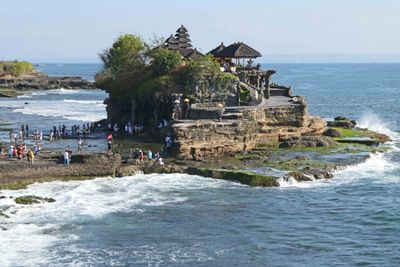 Tanah Lot temple at low tide