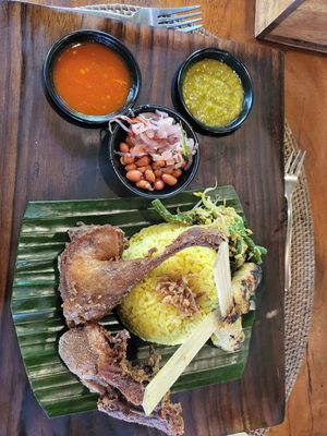 Fried Duck is a specialty at d'Alas Warung Restaurant in Bali