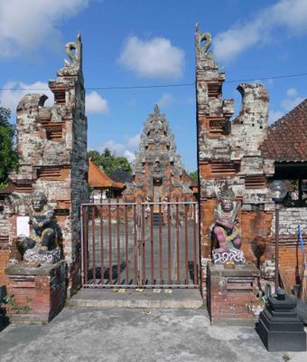 Gate to a village temple in Bali