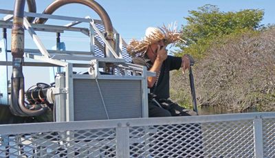 Our Airboat Driver in the Everglades