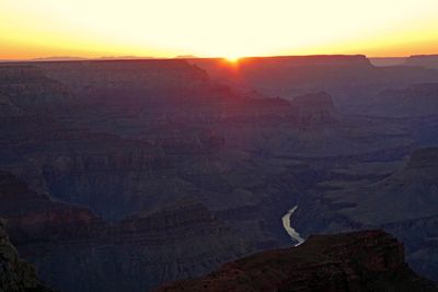 Sunset over the north rim of the Grand Canyon