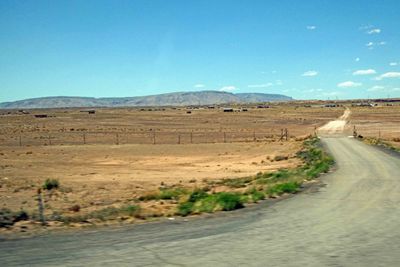 Driving through the Navajo Reservation in Arizona