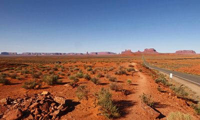 View of Monument Valley from Forrest Gump Point (where he ended his 15,000 mile run)